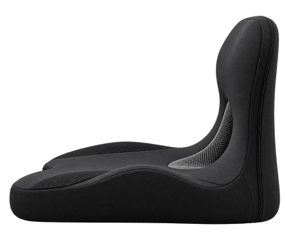 Veyross Orthopedic Seat Cushion side profile showing the L-shaped seat pad and upright lumbar support